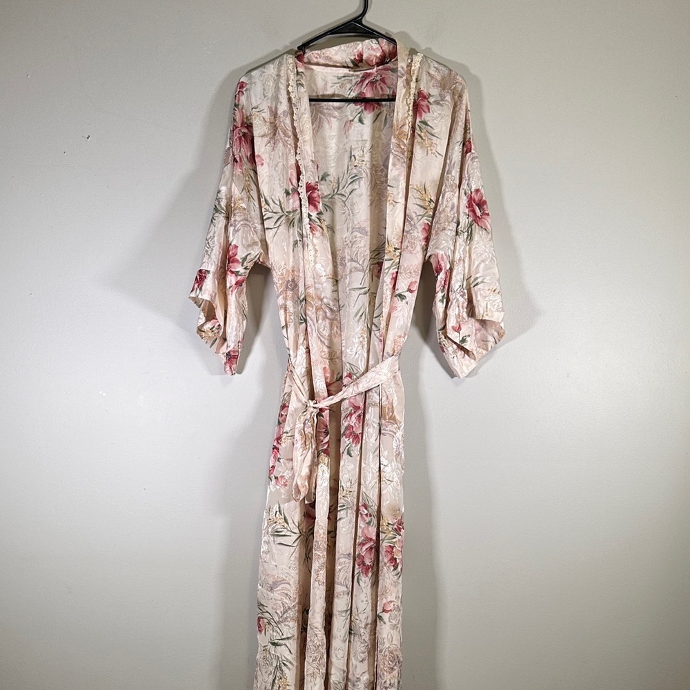 Vintage California Dynasty Floral Women's Robe Large